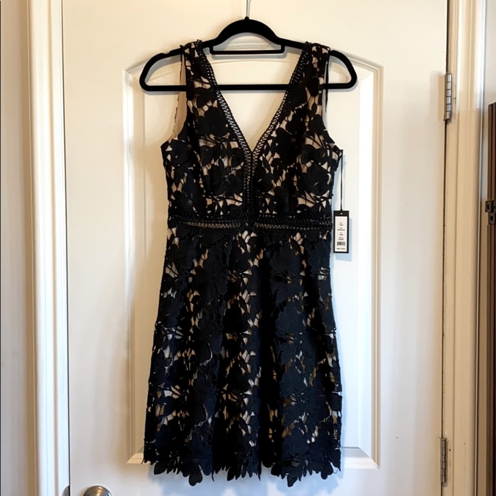 NWT Black Crochet Dress